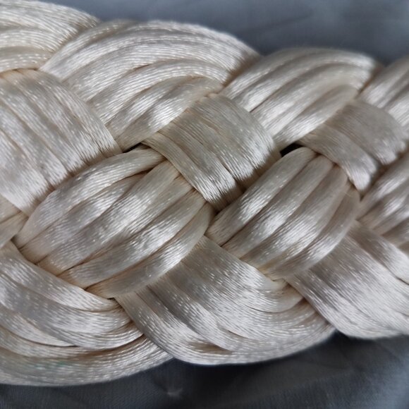 Vintage Carolyn Tanner Braided Belt White Cottagecore Boho Feminine Small XS - Picture 3 of 13